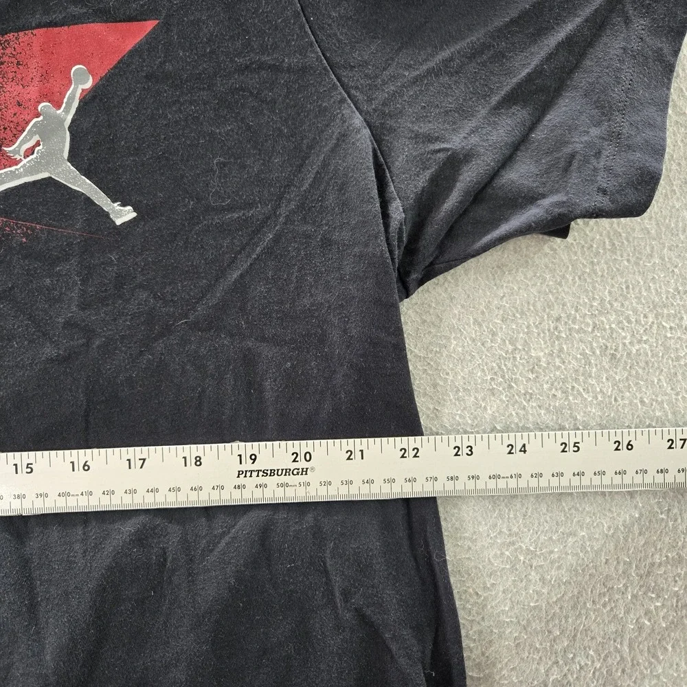 Jordan Men Shirt XL Black Graphic Print Air Logo Short Sleeve‎